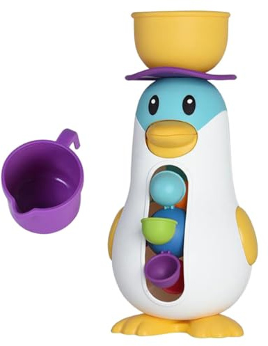 PartyKindom Niedliches Pinguin Badespielzeug Mit Drehbarem Wasserrad Aus Sicherem Interaktives Badspaß Spielzeug Für Junge Mädchen Und Kleinkinder Ab Monaten Farbenfrohes Duschspielzeug Für Ju
