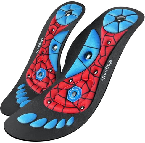 OSDUE Plantillas Magneticas, Plantillas de Acupresión Unisex, Ortopedicas Plantillas de Gel, Aliviar la Fascitis Plantar Reflexología Plantillas para Hombres y Mujeres 40-43 Tallas A