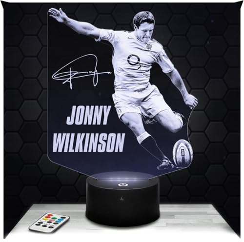 Lampephoto.fr - J. Wil kinson Rugby Englischer Rugbyspieler 3D Lampe Taktile Touch Nachtlicht 3d Led Illusion, Sport Athltet Sportler Geschenkidee zu Weihnachten oder Geburtstag für Männer und Frauen