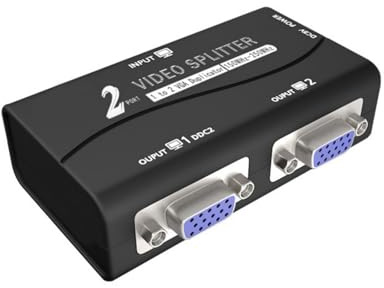 Gissroys VGA Schnittstellen Splitter VGA Splitter Für Doppel Display Setups Signale Zur Steigerung Der Energiesparmodi Signale Verstärker Monitore Adapter