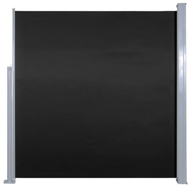 CIOURSTO Einziehbare Seitenmarkise – wasser- und Teebeständiger Polyester-Sichtschutz für den Außenbereich mit Montagematerial (160 x 500 cm)