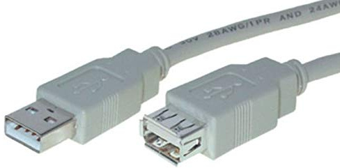 KesCom® USB 2.0 0,3m Verlängerung A-Stecker/A-Buchse