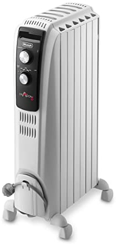 De'longhi Dragon TRD40 0615 - Radiador de aceite, 1500 w, función anti heladas, 3 ajustes potencia, asa y ruedas, almacenamiento cable, blanco