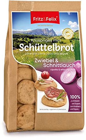 Pane croccante con cipolla & erba cipollina 125 gr. - Fritz & Felix