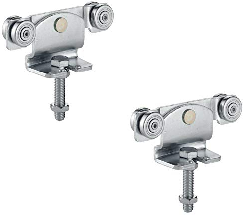 Gedotec Helm Agrar Rollapparat 571 Laufwerk höhenverstellbar doppel-paarig für Stahl Laufschienen Schiebetor | Laufrollen Profil 500 | MADE IN GERMANY | 2 Stück - Rollen für Schiebetürbeschlag