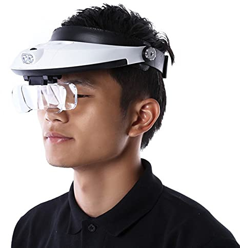 bündchen 5lens fernglas aus dritter Hand Magnifier licht schmuck Reparatur Lesung Lupe dental loupes 1.0X 1.5X 2.0X 2.5X 3.0X 3.5X
