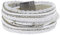 StarAppeal Armband Wickelarmband mit Perlen, Strass, Ketten und Flechtelement, Magnetverschluss Silber Matt, Damen Armband (Weiß)