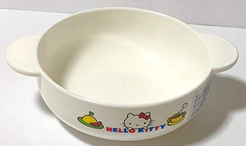 Sanrio - Tazza da zuppa Hello Kitty, 14 × 4 × 10,5 cm, 230 ml, con manici, per microonde, stoviglie e piattini da cucina (blu)