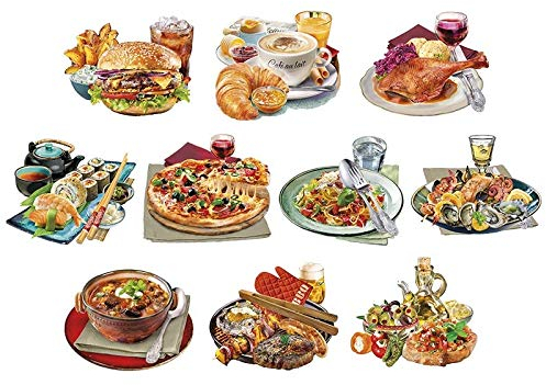 Ideen mit Herz 3-D Motive, ausgestanzt, ca. 7-10 cm, 10 Stück im Beutel | Bilder zum Basteln & Dekorieren | Grußkarten selber machen | Bildmotive für Scrapbooking & DIY-Deko (Essen & Trinken)