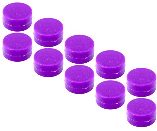 Neodym Magnet Scheiben Gummiert - Pinnwand Magnetscheiben - Wasserfest 12x6mm 3,5KG Stark - Gummi Magnete für den Außenbereich Wasserdicht - Scheibenmagnet Whiteboard Magnettafel [10 Stück] (Lila)