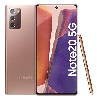 Samsung Galaxy Note 20 5G Android Smartphone ohne Vertrag Triple Kamera Infinity-O Display 256 GB Speicher starker Akku Handy in bronze inkl. 36 Monate Herstellergarantie [Exklusiv bei Amazon]
