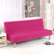 WINS Housse clic clac 3 Places Housse de canapé clic clac Housse de canapé-lit Extensible Housses de canapé sans Bras Housse de Futon canapé Ajustable Rose Rouge