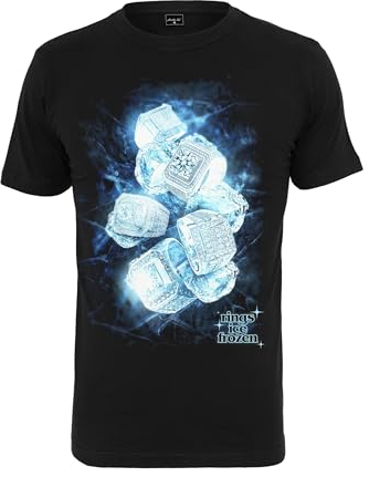 Mister Tee Herren Ice Rings Tee L Black