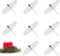 Wishstar Bougeoirs Lot de 8, Bougeoir pour Bougies de l'Avent, Bougeoirs Noël de l'avent 8 cm, Bougeoir en Métal Argent pour Décorer des Couronnes