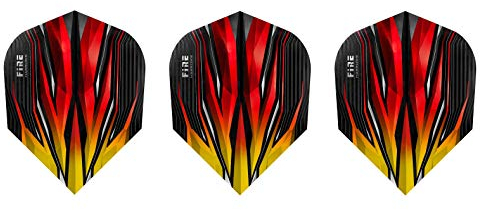 Harrows Fire Dart Flights – Standard, 5 Sets (15 Flights), (zweifarbige Flamme)