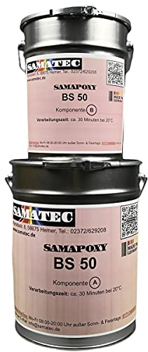 SAMATEC Grundierung Mörtelharz Laminierharz 2K Epoxidharz Gießharz Klarlack Grundierung BS50 (1 Kg / 5m²)