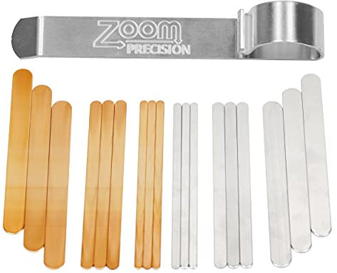 Zoom Precision-Armband-Metallstempel-Set – Aluminium- und Kupfer-Armbandrohlinge mit Armband-Biegestab für Schmuckstempel-Set – Metallstempel-Rohlinge – 19 Teile