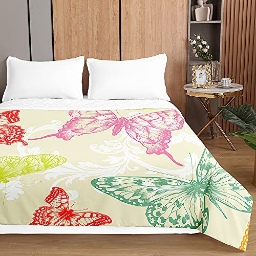 Chickwing Colcha Acolchada Cubrecama Colcha Bouti, 3D Estampada Microfibra Suave Cómoda Multiuso Colchas Edredón Manta para Cama Infantil Individual Matrimonio (Jacquard,150x200cm)