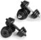 Physionics® Kurzhantel Set - 30kg oder 40kg, Ø 25 mm, aus Kunststoff und Stahl, Sternverschlüsse - Hantelstangen, Kurzhantelset, Krafttraining, Gewichte (40kg (Stahlstange))