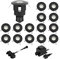 ledscom.de LED Bodeneinbauleuchte ATRIA für außen, IP65, schwarz, rund, 40mm Ø, kaltweiß 15er Set