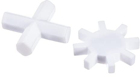 sourcing map 2in1 Set Magnetisch Rührer Mischer Rührstab Stab Kreuz/Zahnrad Form Weiß