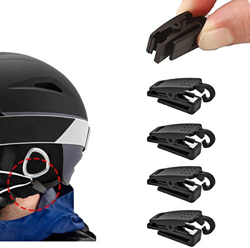 Mizijia Maskenhalter Skihelm Clip Skihelm Maskenhalter, Helmclip, Maskenhalter, Genial Einfache Montage an der Skibrille, Halterung um Masken am Helm zu Befestigen (2 Paar)