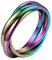 FOCALOOK Farbiger Ring Damen Schlichte Ringe Edelstahl Dreierring Wickelring Antragsring Geschlossene Ringe Fingerring Schmuck für Geburtstag Hochzeit Größe 49
