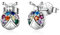 Kleine Marienkäfer Ohrringe Silber 925 Damen - Qings Marienkäfer Ladybug Ohrstecker mit Bunten Zirkonia Niedlich Mini Tierschmuck Geburtstag Weihnachten Geschenke für Frauen Mädchen