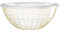 Decorline - Set de 3 Bols Saladier rond à fruits avec Couvercles | en Plastique Re-utisable incassable et avec BPA | diamètre 25 cm, capacité 2,5 litres - Pailleté Doré