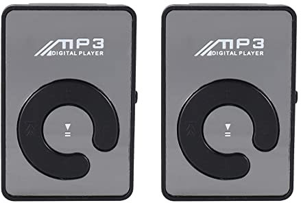 Zunedhys 2X Mini Specchio Clip USB Digitale MP3 Lettore Musicale Supporto 8GB SD TF Card Nero