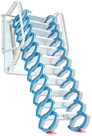 Attic Ladder Telescoping Ladder Wall Mounted Loft Ladder Universal Attic Stairs with Ladder Hook for Home Warehouse Pull Down Attic Ladder