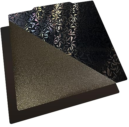 AJOYIB PEI texturé & PEO lisse (motif diamant) Plateau d'impression Flexible Hot Bed Plate Compatible avec CR-10, CR-10S Artillery Sidewinder X1 X2