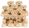 Yeqivo Teddybär gefülltes Tier Plüschtier Geschenk für Kind Freundin, 13.5 Zoll gefüllte Bären für Weihnachten Valentinstag Geburtstag Hochzeitsfeier (Khaki, 10 Pcs)