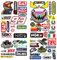 3 Stück Motorrad Aufkleber Motocross Stickers Moped Sticker Fahrrad Sticker Geeignet für Motorräder Notizbücher Kühlschränke Rennwagen Autos Rennwagen Geburtstagsfeiergeschenke Wiederverwendbar