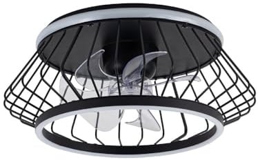 CristalRecord Ventilateur de Plafond LED Cobra Noir 50W 4800Lm.