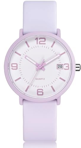 CIVO Orologio Donna Cinturino Silicone: Elegante Analogico Impermeabile Sportivo Orologio da Polso Viola