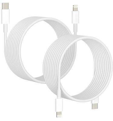 USB-C-auf-Lightning-Schnellladekabel, 20 W, 2 Stück, für iPhone 14, 13 Pro, MFI-zertifiziert, für Apple Typ C, Ladegerät für iPad, Ladegerät, Zubehör, Verbindungsdaten, Aux-Ladegerät, Powerline