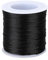 Nylonschnur 55 m x 1,5 mm Nylon Schmuckband Schwarz Geflochtene Schnur Unelastische Nylonfaden Reißfest Schnur Satin für Halskette Armbänder Chinesischer Knoten Handwerk Schmuckherstellun