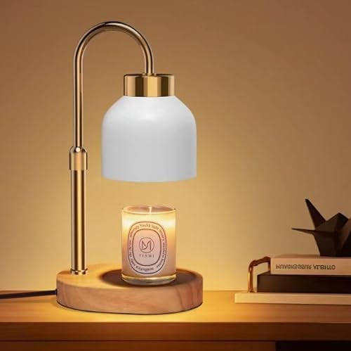 seenlast Kerzenwärmer Lampe, Duftkerze Duftlampe Wachswärmer mit Timer, Dimmbare LED Elektrischer Kerzenwärmer Lampe, Höhenverstellbar Kerzenwärmer für Schlafzimmer, Dekoration, Yoga