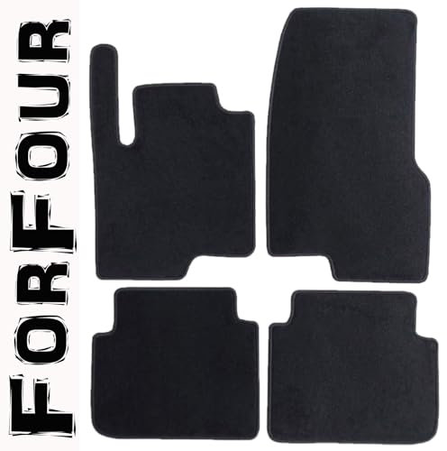 AUTOTEPPICH-STYLERS Q100+ Fußmatten Set passend für Smart ForFour 454 W454 2004-2006 Matten Autoteppiche Passform
