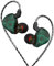 tuwiwol Ohrhörer, kabelgebunden, 3,5 mm langes Kabel, Sport Telefon Kopfhörer, dynamisch, tragbar, für Musik, Schlagzeuger, Bass, Computer Headset mit Mikrofon, Grün/Standard