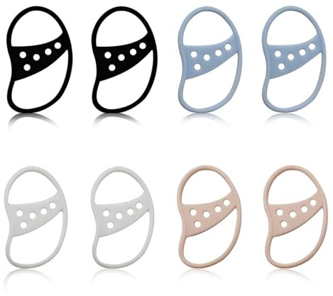 HJIAMA Niño Ganchos Auriculares, 8 Piezas Gancho de Oreja, 4 Colores Ear Hooks, 48 x 27 mm Silicona Antipérdida Gancho Oreja, Ganchos de Silicona Seguros, Clip Oído Soporte para Auriculares Bluetooth