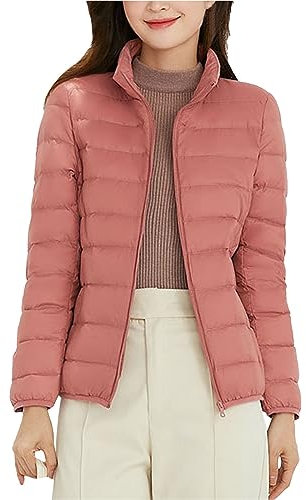 Piumino da Donna 100 Grammi Leggeri Elegante Cappotto Senza Cappuccio Ultraleggero Taglie Forti Giacca Trapuntino Mezza Stagione Imbottiti Piumini Donna Invernale Antivento Caldo Giacconi Slim