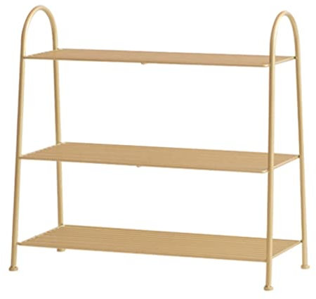 Schuhregal aus Metall Schuh-Organizer für Wohnzimmer Eingangsbereich Flur und Kleiderschrank Schuhschrank Schuhregal (blau 64 x 28 x 63 cm)