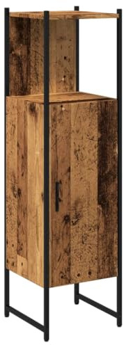vidaXL Badschrank Altholz-Optik 33x33x120,5 cm Holzwerkstoff