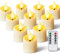 Homemory 12 Pack Fernbedienung Teelichter, Teelichter mit 2/4/6/8H Timer LED Votivkerzen, batteriebetriebene Teelichter in warmem Weiß für draußen (400+ Hour,Batterien enthalten)