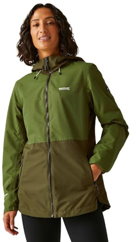 Regatta - Hamara IV Jacke, wasserfest für Damen (38 DE) (Nephrit Grün/Tarngrün)
