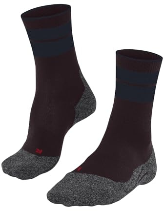 FALKE Damen Wandersocken TK Stabilizing W So Wolle Funktionsmaterial antiblasen dick 1 Paar, Rot Barolo 8526, 41-42