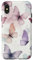 Minimalistischer rosa Schmetterling | Girly Feminin Hülle für iPhone X/XS