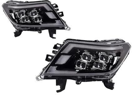 LDODMEZW Kompatibel mit Autoscheinwerfern for Nissan Navara NP300, LED-Scheinwerfer-Baugruppe, Upgrade, hochkonfiguriertes Projektorobjektiv-Zubehör-Set 2014–2022